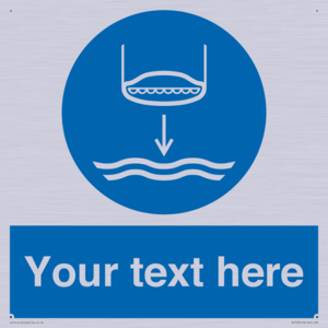 Custom Lower lifeboat to the water in launch sequence